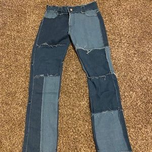 BRAND NEW VINTAGE patchwork jeans size L